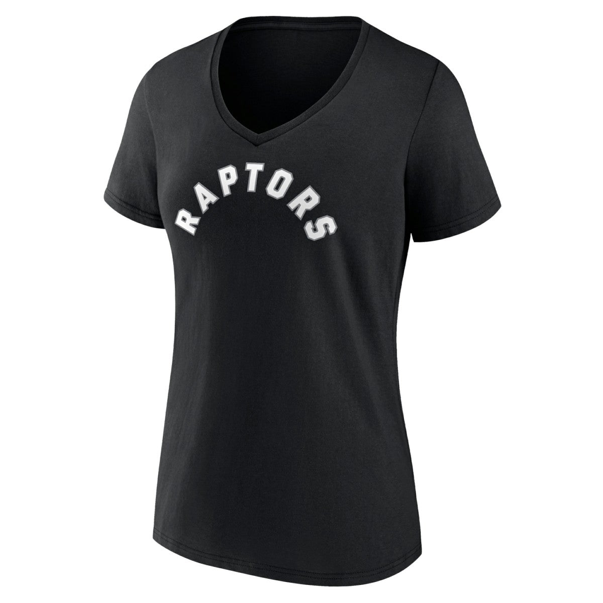 NBA - Toronto Raptors Women's Wordmark V-Neck T-Shirt - Black