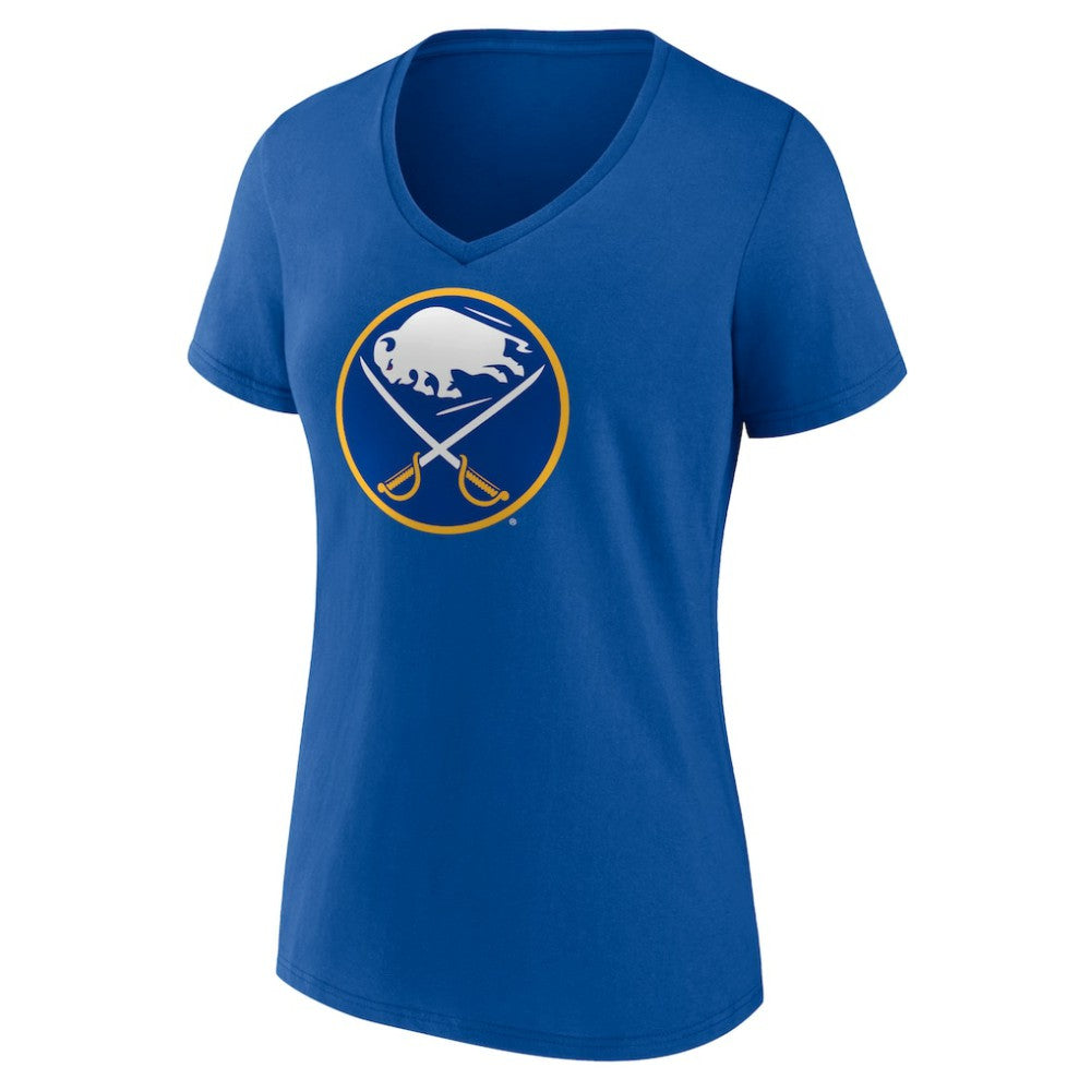 Buffalo Sabres - Women's Team Logo V-Neck T-Shirt Royal