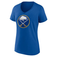 Buffalo Sabres - Women's Team Logo V-Neck T-Shirt Royal