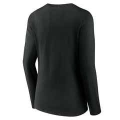 Vegas Golden Knights Women's Team Logo Long Sleeve V-Neck T-Shirt Black