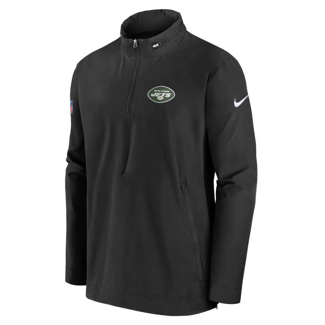 New York Jets Sideline Coach Half-Zip Jacket Black - Nike