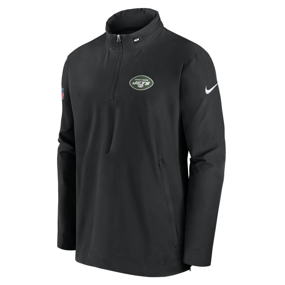 New York Jets Sideline Coach Half-Zip Jacket Black - Nike