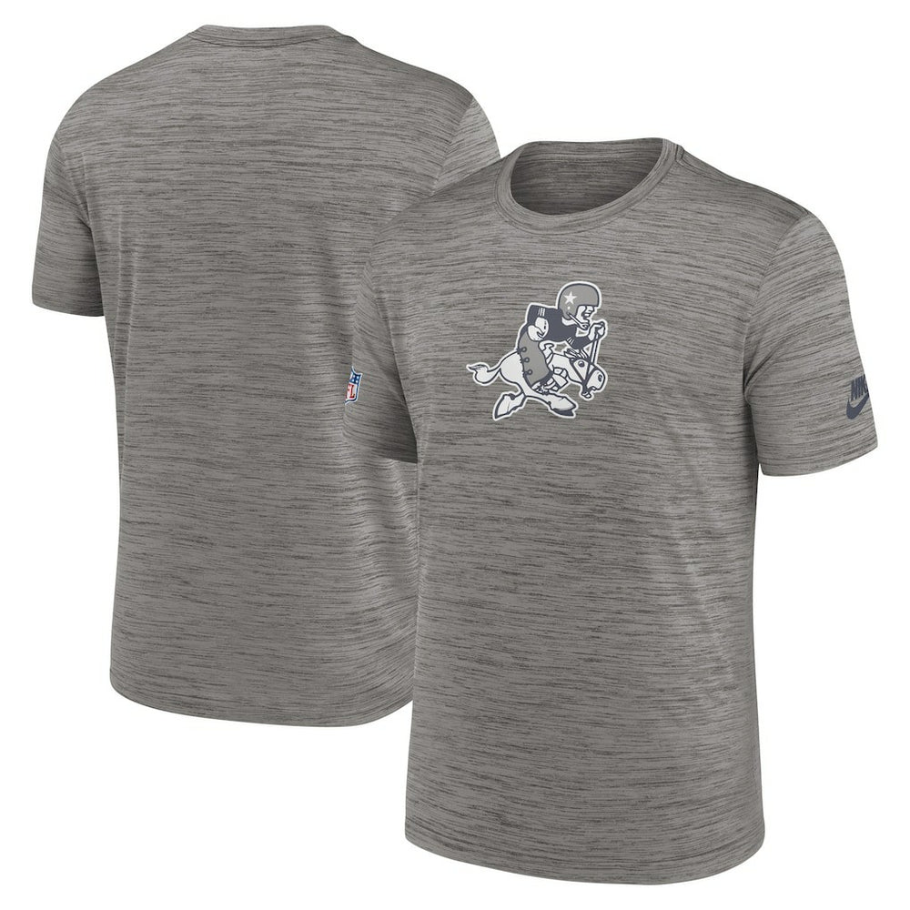 Dallas Cowboys 2023 Sideline Alternate Logo Performance T-Shirt Heather Charcoal - Nike