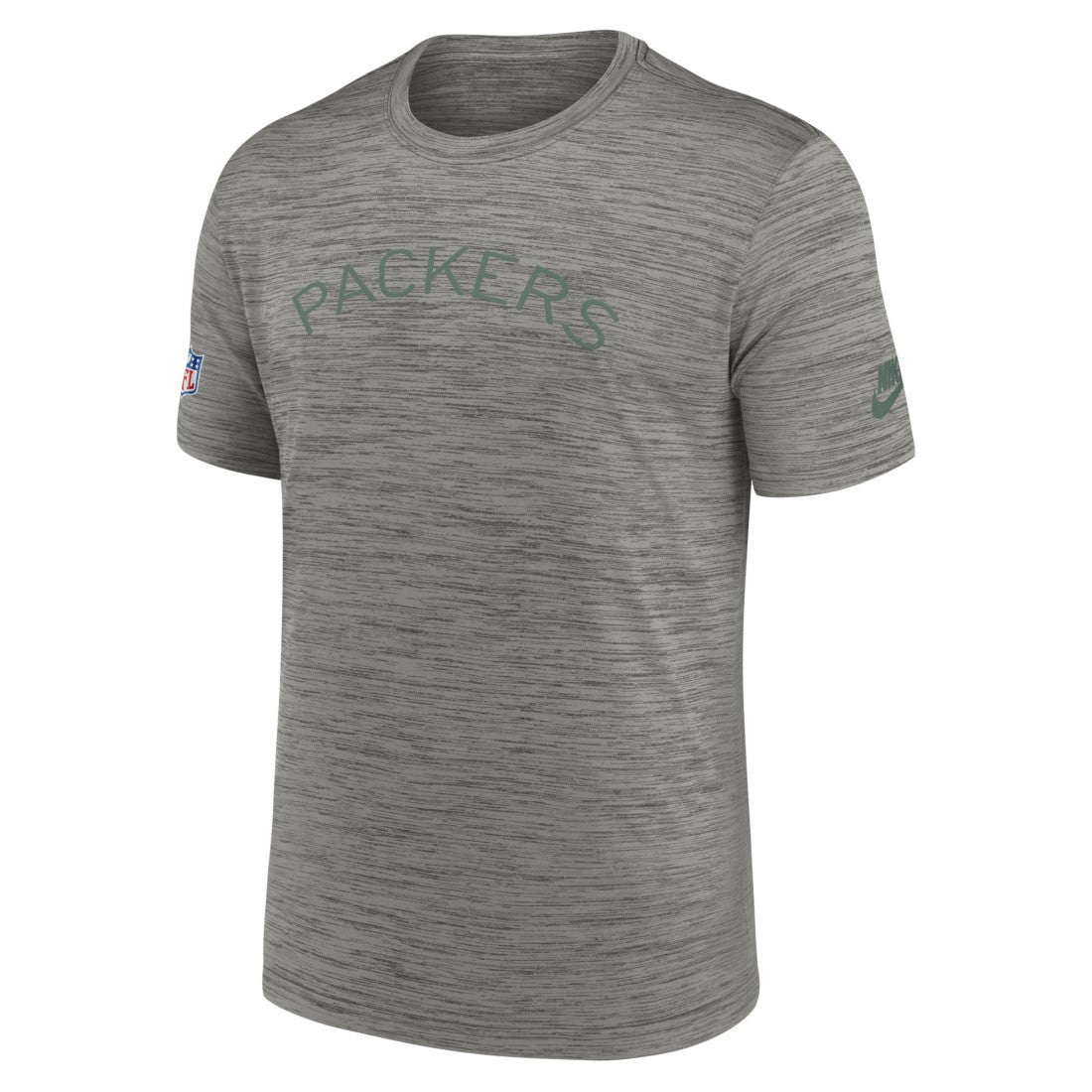 Green Bay Packers 2023 Sideline Alternate Logo Performance T-Shirt Heather Charcoal - Nike