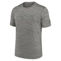 Green Bay Packers 2023 Sideline Alternate Logo Performance T-Shirt Heather Charcoal - Nike