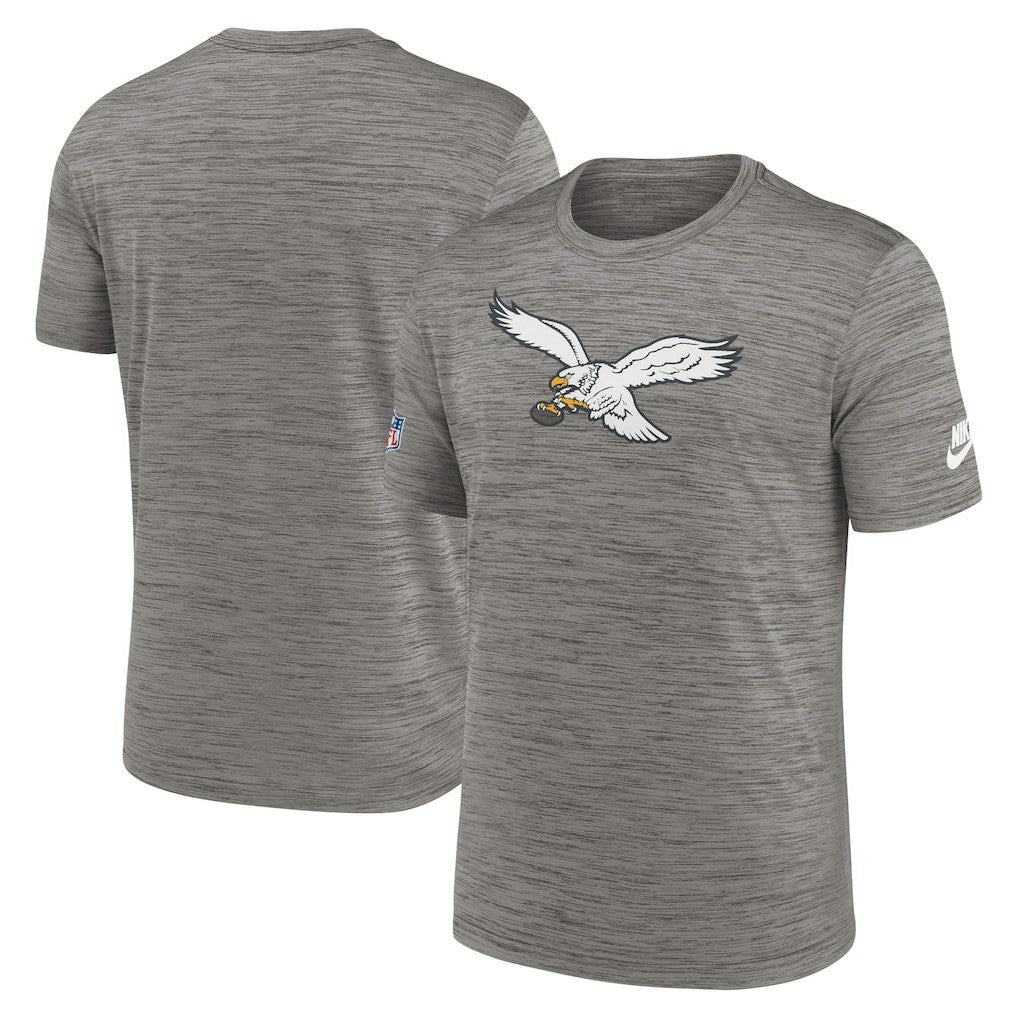 Philadelphia Eagles Sideline Alternate Logo Performance T-Shirt Heather Charcoal - Nike