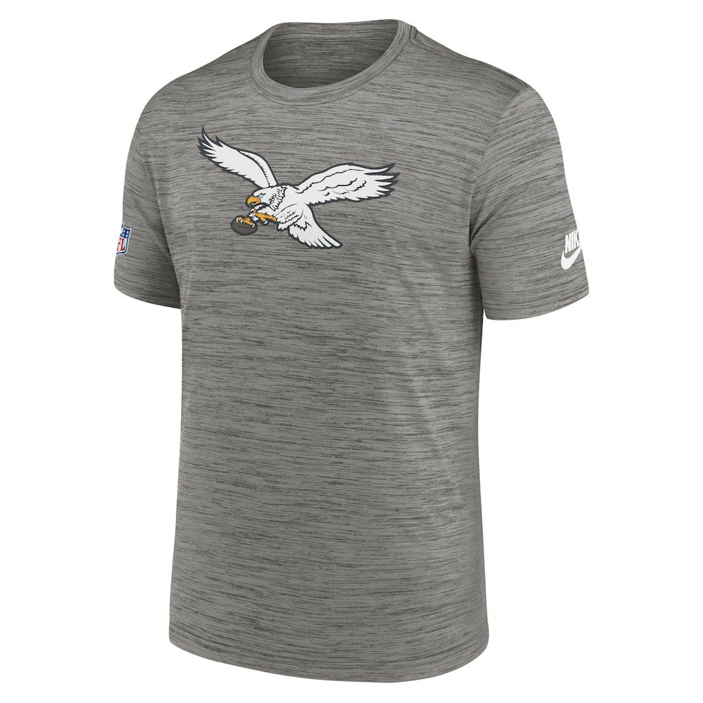 Philadelphia Eagles Sideline Alternate Logo Performance T-Shirt Heather Charcoal - Nike