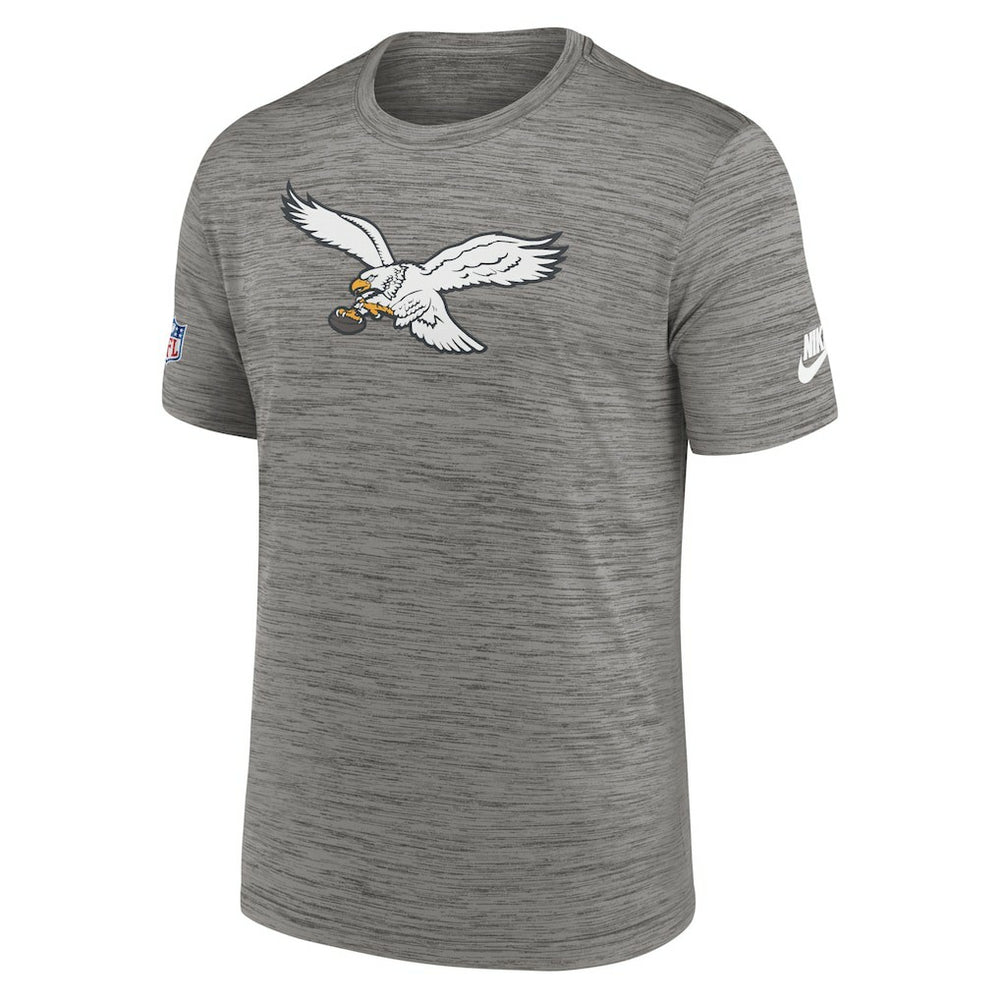 Philadelphia Eagles Sideline Alternate Logo Performance T-Shirt Heather Charcoal - Nike