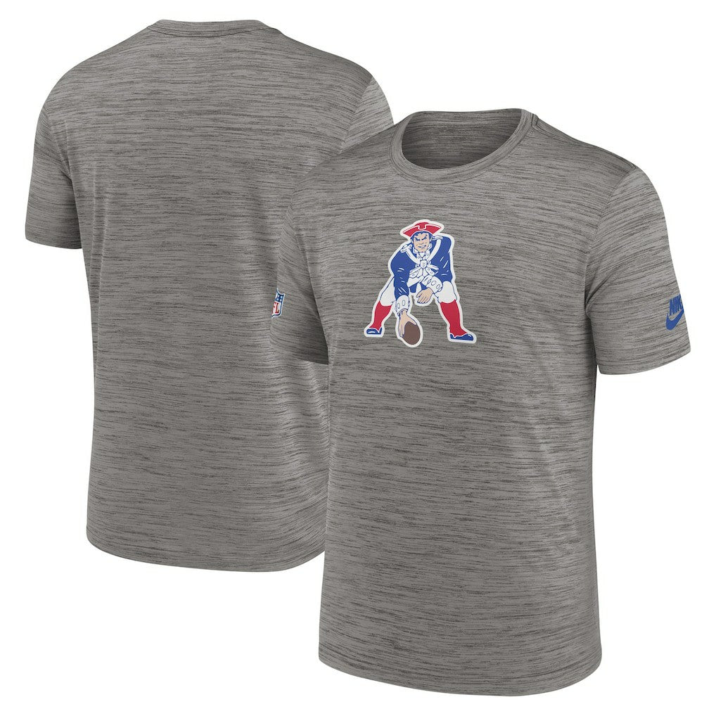 New England Patriots 2023 Sideline Alternate Logo Performance T-Shirt Heather Charcoal - Nike