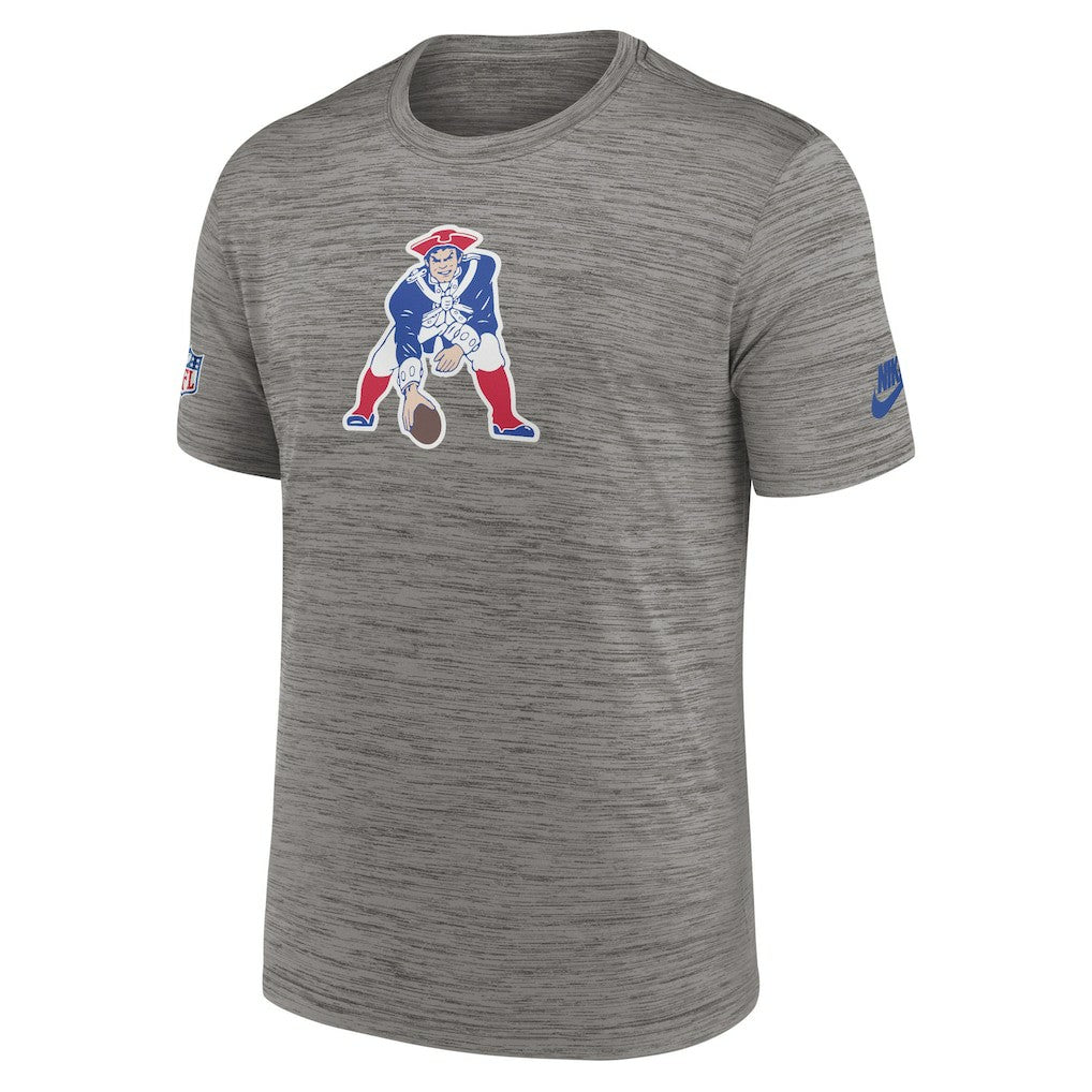 New England Patriots 2023 Sideline Alternate Logo Performance T-Shirt Heather Charcoal - Nike