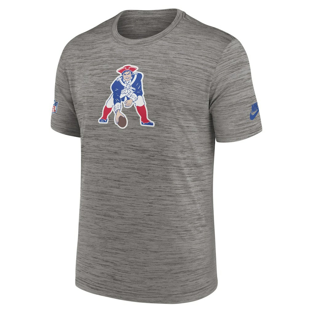 New England Patriots 2023 Sideline Alternate Logo Performance T-Shirt Heather Charcoal - Nike