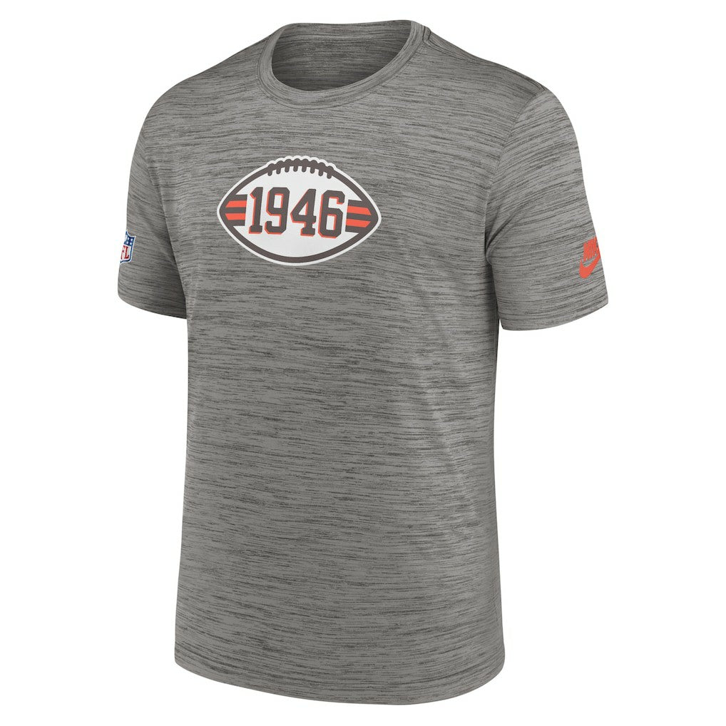 Cleveland Browns 2023 Sideline Alternate Logo Performance T-Shirt Heather Charcoal - Nike