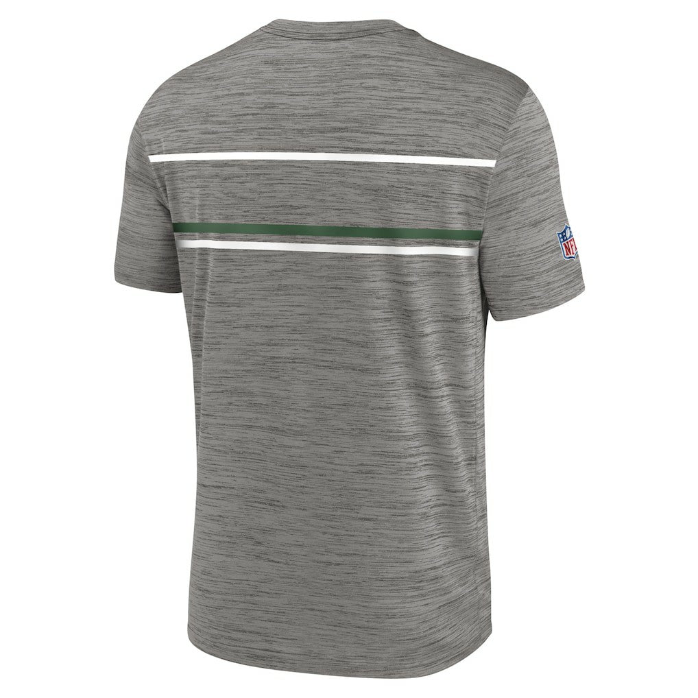 New York Jets Legacy Sideline Performance T-Shirt Heather Charcoal - Nike