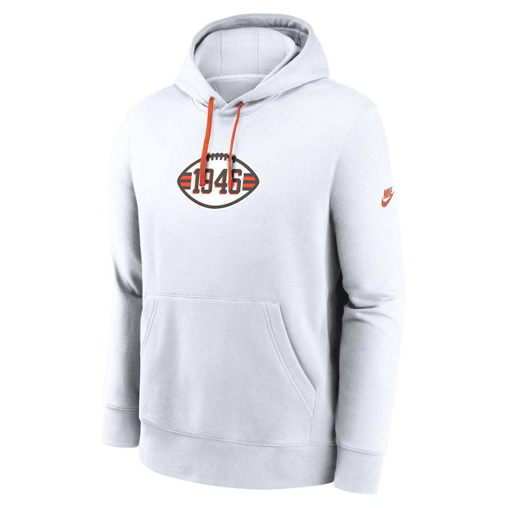 Cleveland Browns 2023 Sideline Club Alternate Tri-Blend Pullover Hoodie White - Nike