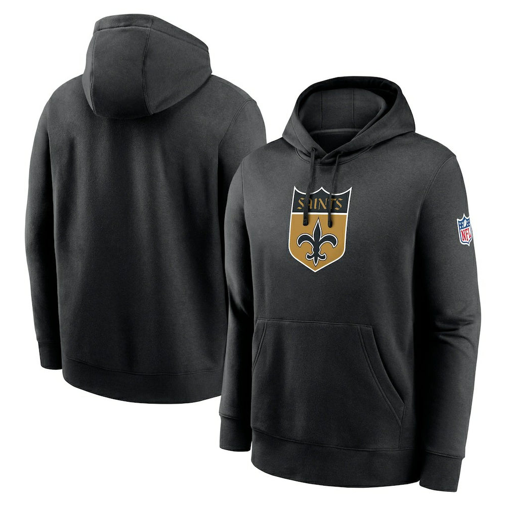 New Orleans Saints 2023 Sideline Club Alternate Tri-Blend Pullover Hoodie Black - Nike