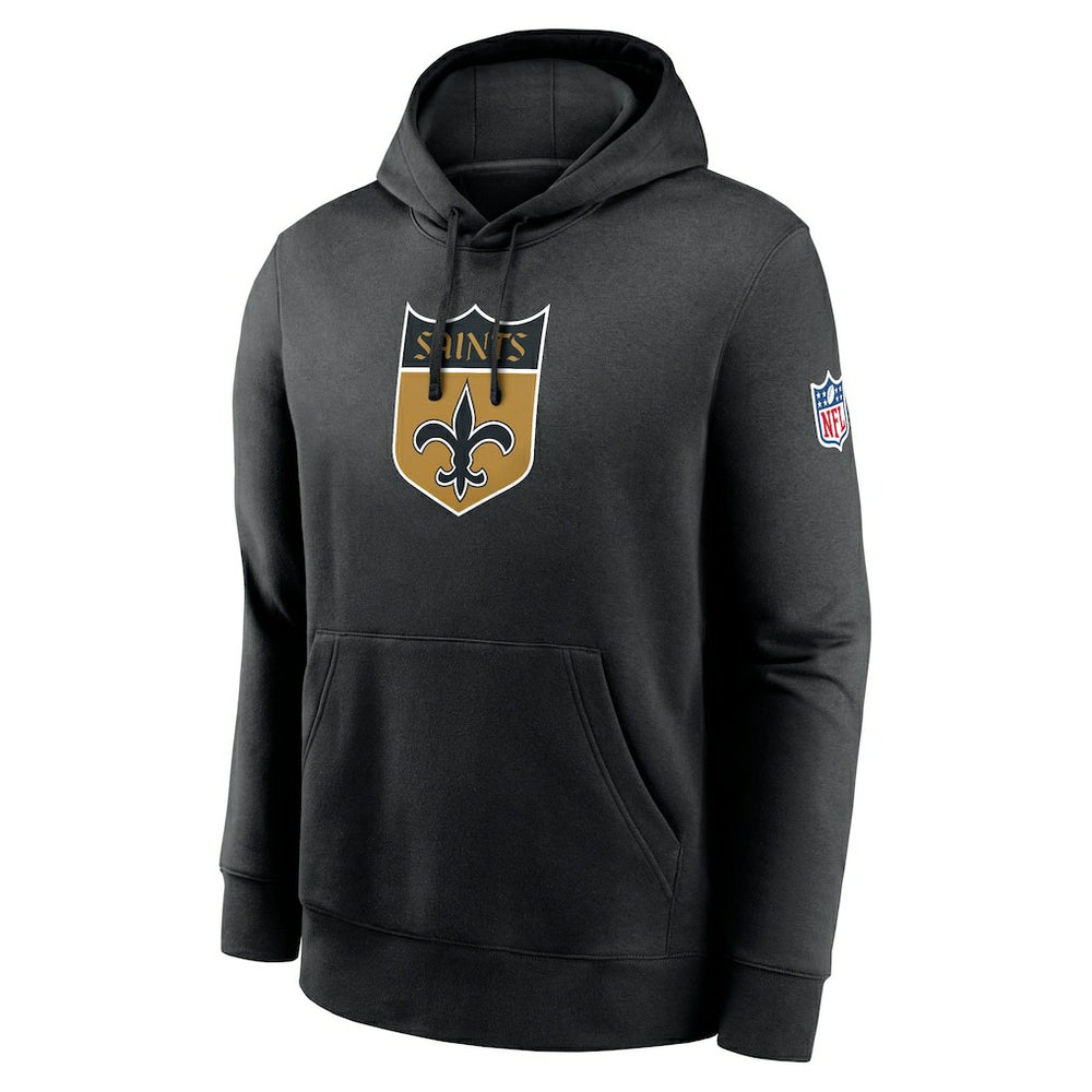 New Orleans Saints 2023 Sideline Club Alternate Tri-Blend Pullover Hoodie Black - Nike