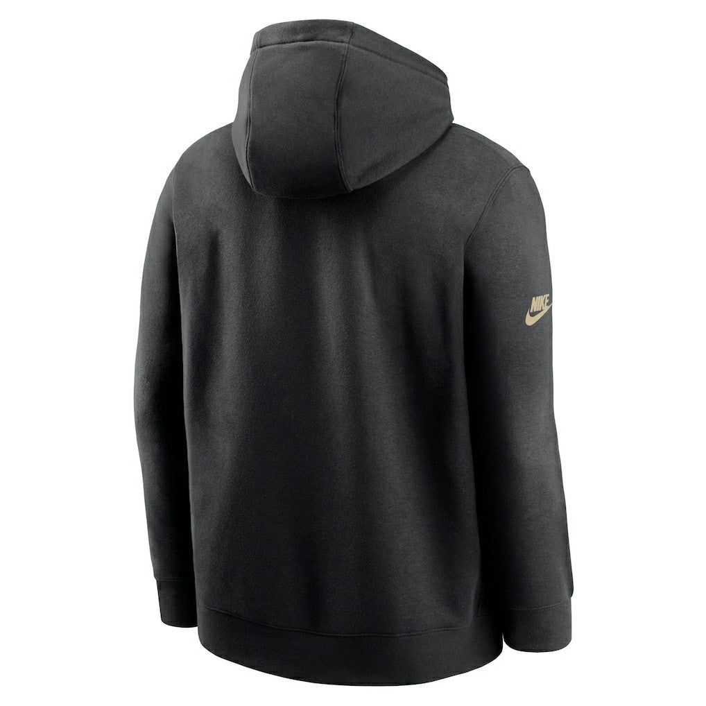 New Orleans Saints 2023 Sideline Club Alternate Tri-Blend Pullover Hoodie Black - Nike