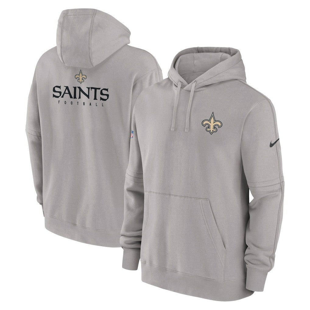 New Orleans Saints Sideline Club Fleece Pullover Hoodie Gray - Nike