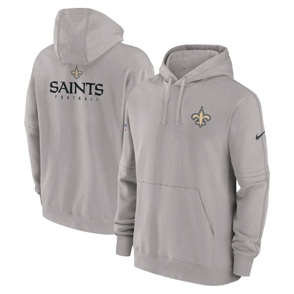 New Orleans Saints Sideline Club Fleece Pullover Hoodie Gray - Nike