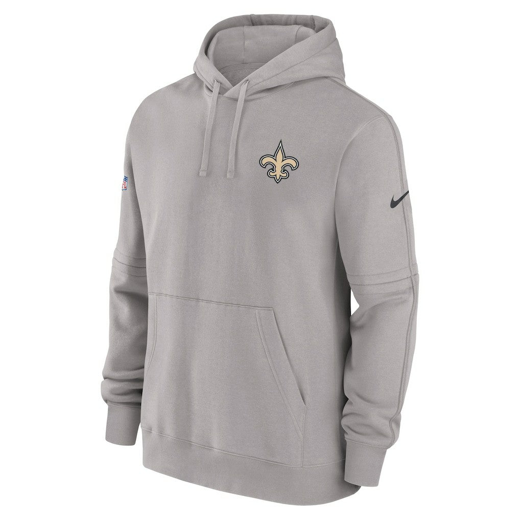 New Orleans Saints Sideline Club Fleece Pullover Hoodie Gray - Nike