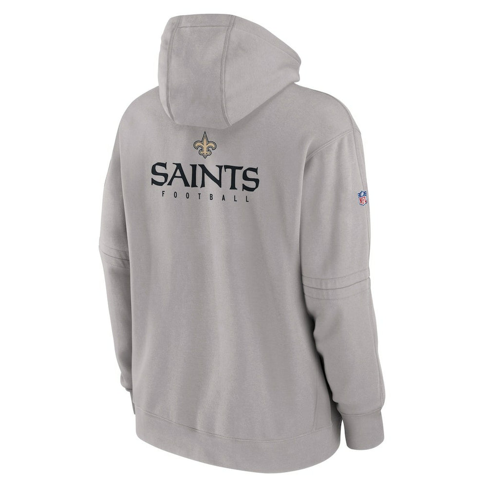 New Orleans Saints Sideline Club Fleece Pullover Hoodie Gray - Nike