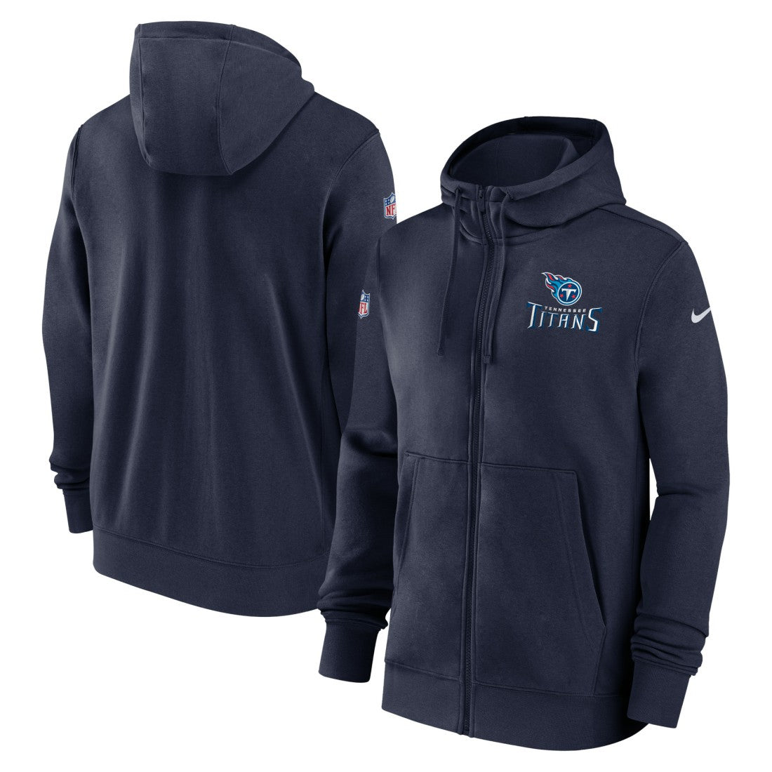 Tennessee Titans 2023/24 Sideline Club Full-Zip Hoodie Navy - Nike