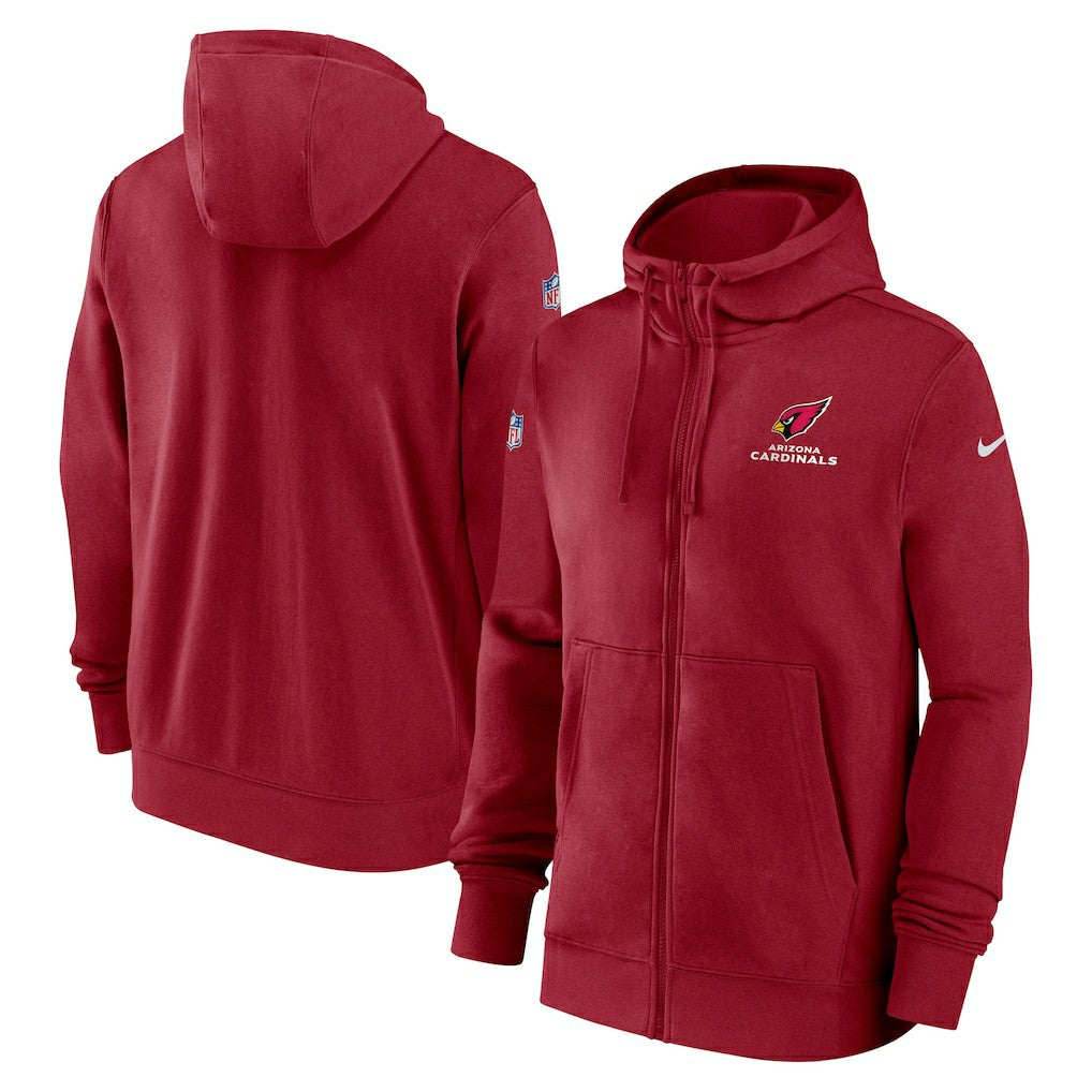 Arizona Cardinals 2023/24 Sideline Club Full-Zip Hoodie Red - Nike