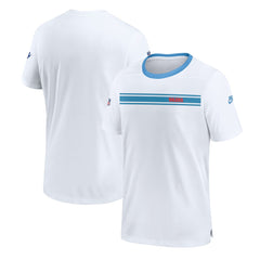 Tennessee Titans Oilers Throwback Sideline Coach Alternate Performance T-Shirt White - Nike