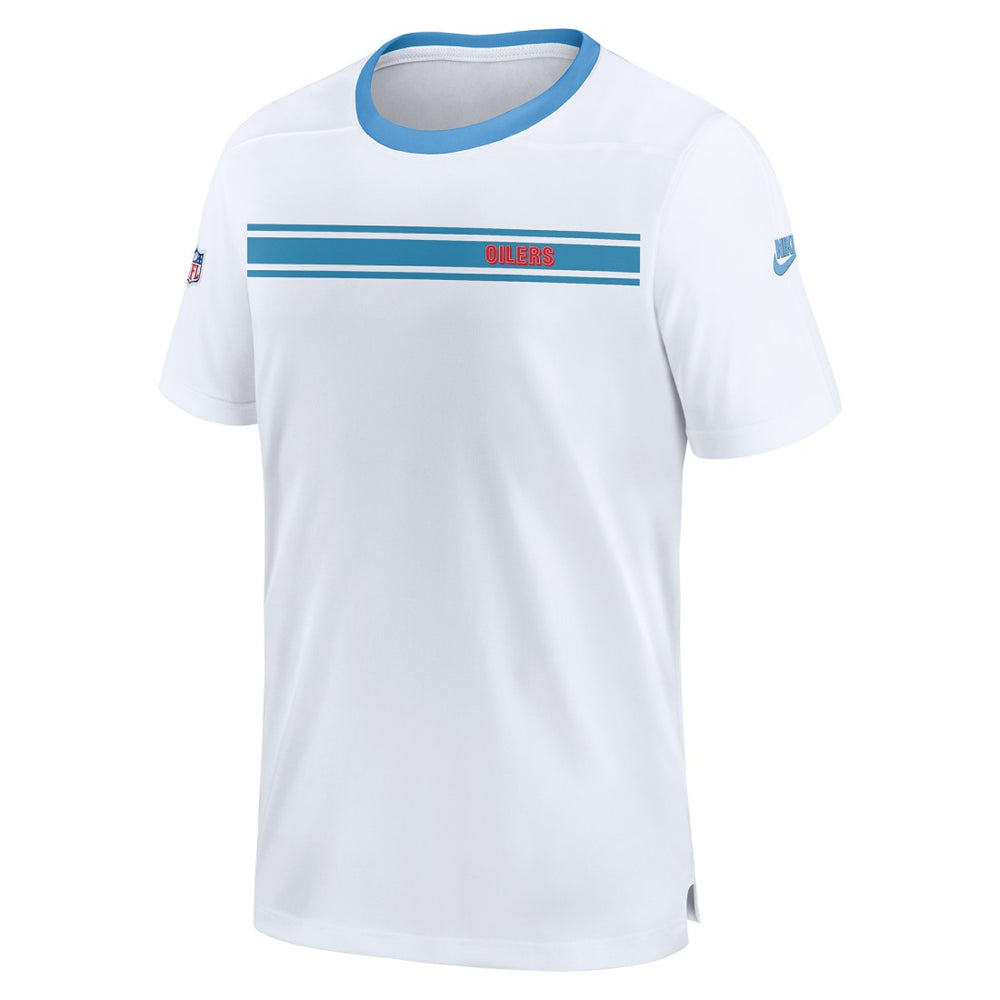 Tennessee Titans Oilers Throwback Sideline Coach Alternate Performance T-Shirt White - Nike