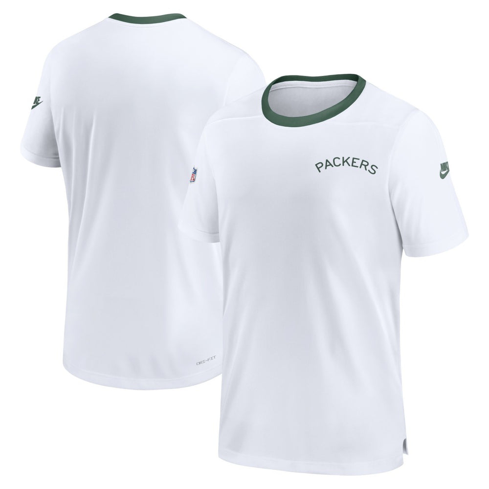 Green Bay Packers Men's Sideline Coaches Alternate Performance T-Shirt White - Nike