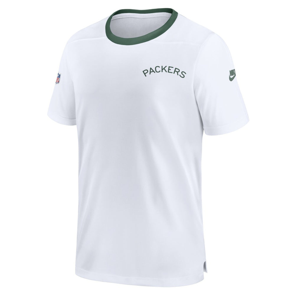 Green Bay Packers Men's Sideline Coaches Alternate Performance T-Shirt White - Nike