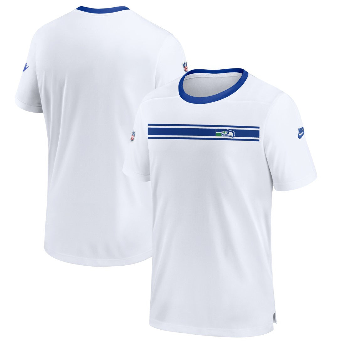 Seattle Seahawks Throwback Sideline Coaches Performance T-Shirt White - Nike