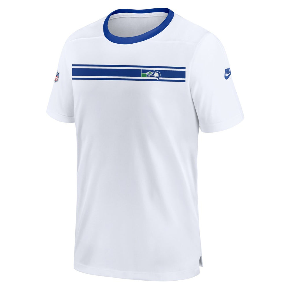 Seattle Seahawks Throwback Sideline Coaches Performance T-Shirt White - Nike