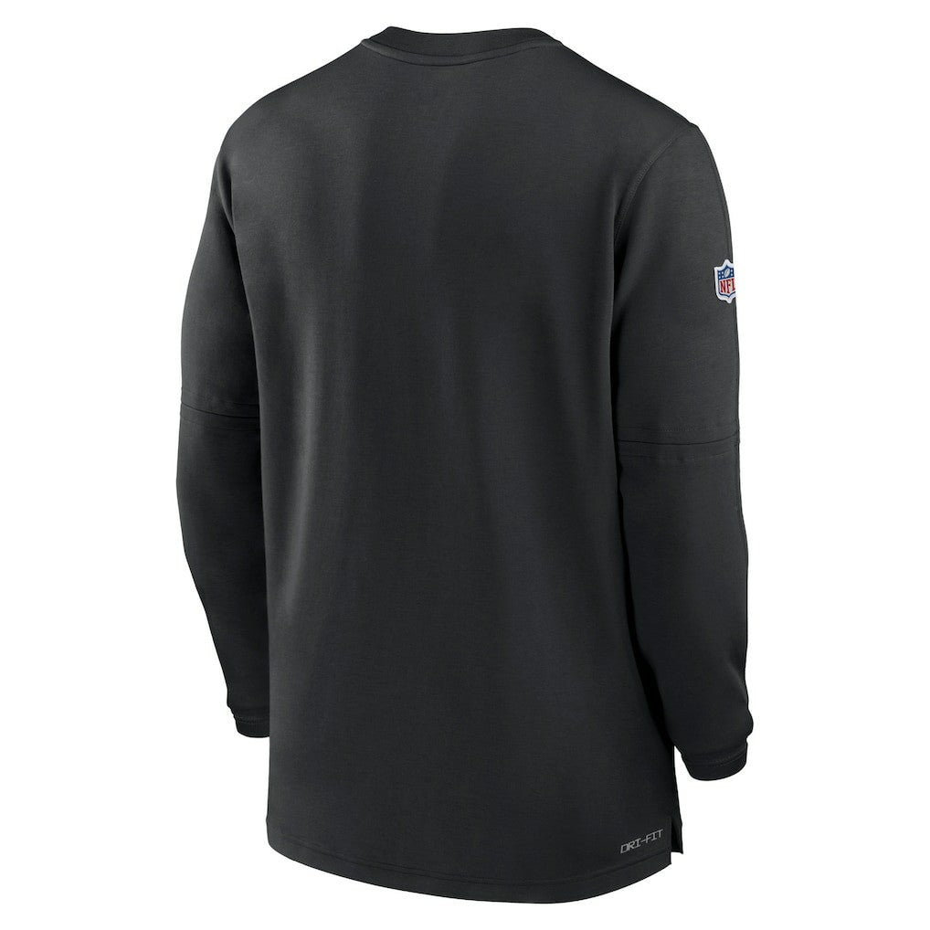 Pittsburgh Steelers 2023 Sideline Performance Long Sleeve Tri-Blend Quarter-Zip Top Black - Nike