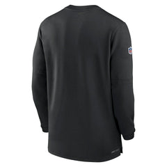 Las Vegas Raiders 2023 Sideline Performance Long Sleeve Tri-Blend Quarter-Zip Top Black - Nike