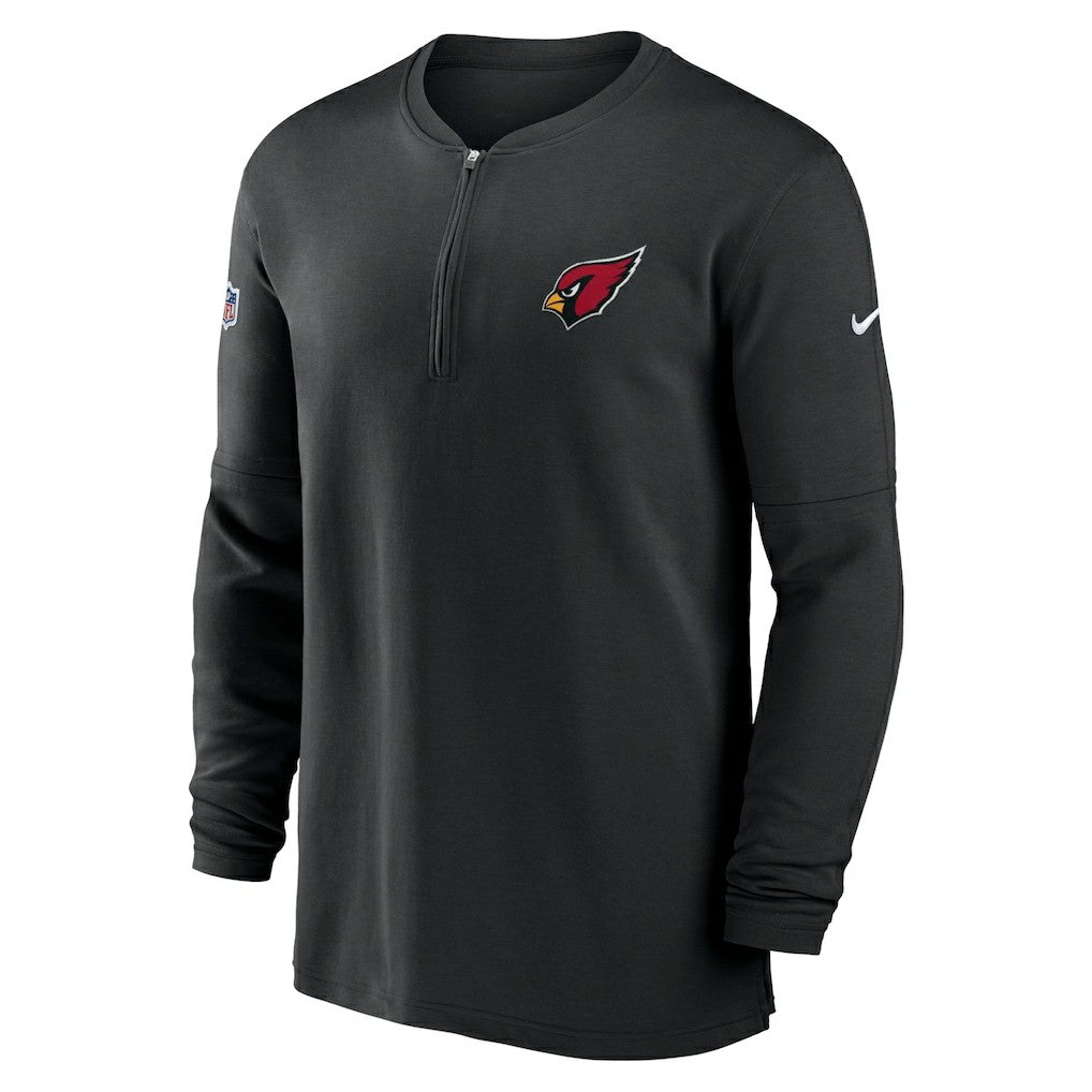 Arizona Cardinals 2023 Sideline Performance Long Sleeve Tri-Blend Quarter-Zip Top Black - Nike
