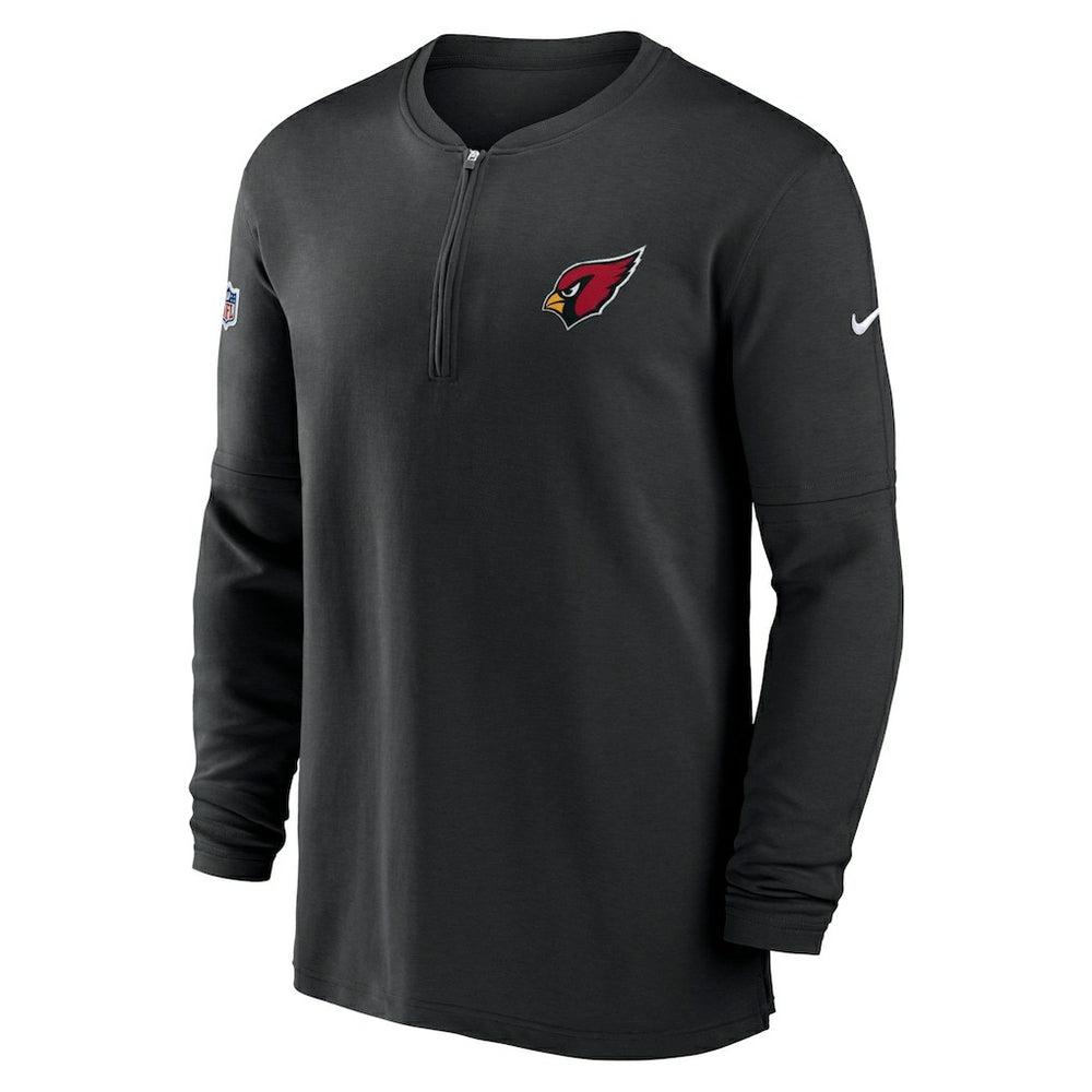 Arizona Cardinals 2023 Sideline Performance Long Sleeve Tri-Blend Quarter-Zip Top Black - Nike