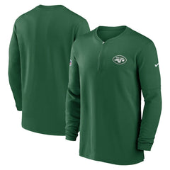 New York Jets 2023 Sideline Performance Long Sleeve Tri-Blend Quarter-Zip Top Green - Nike