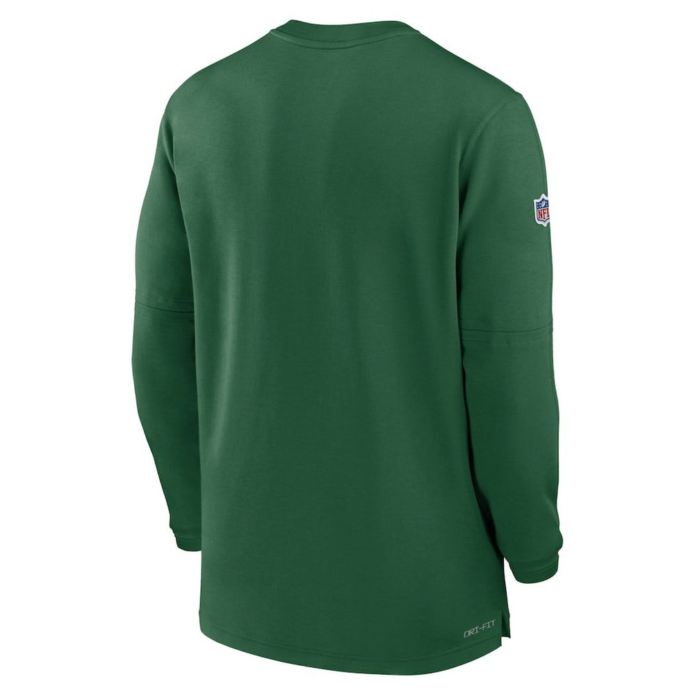 New York Jets 2023 Sideline Performance Long Sleeve Tri-Blend Quarter-Zip Top Green - Nike