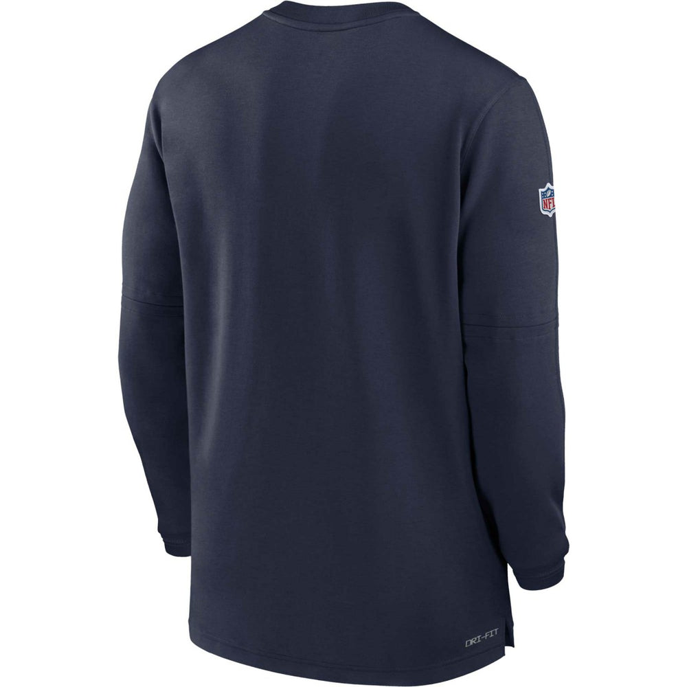 Tennessee Titans 2023 Sideline Performance Long Sleeve Tri-Blend Quarter-Zip Top Navy - Nike