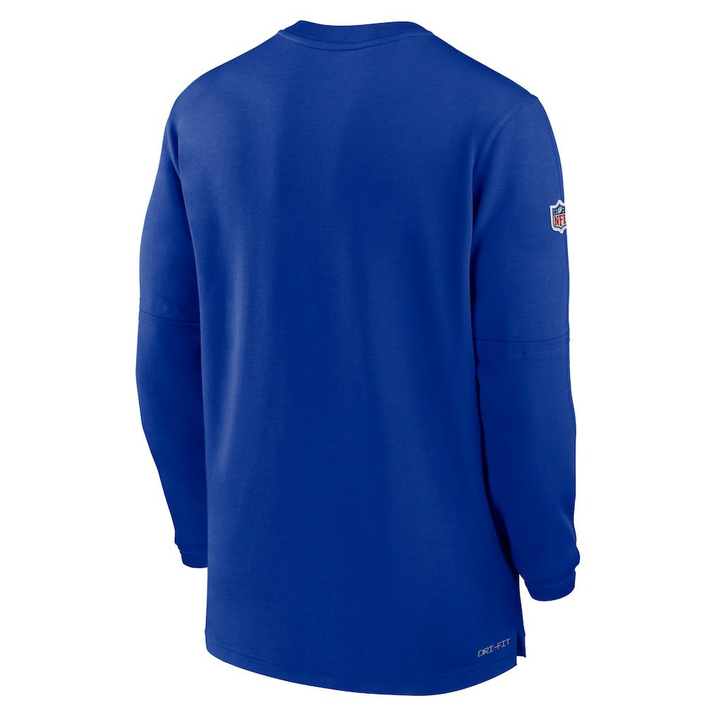 Buffalo Bills 2023 Sideline Performance Long Sleeve Tri-Blend Quarter-Zip Top Royal - Nike