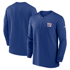 New York Giants 2023 Sideline Performance Long Sleeve Tri-Blend Quarter-Zip Top Royal - Nike