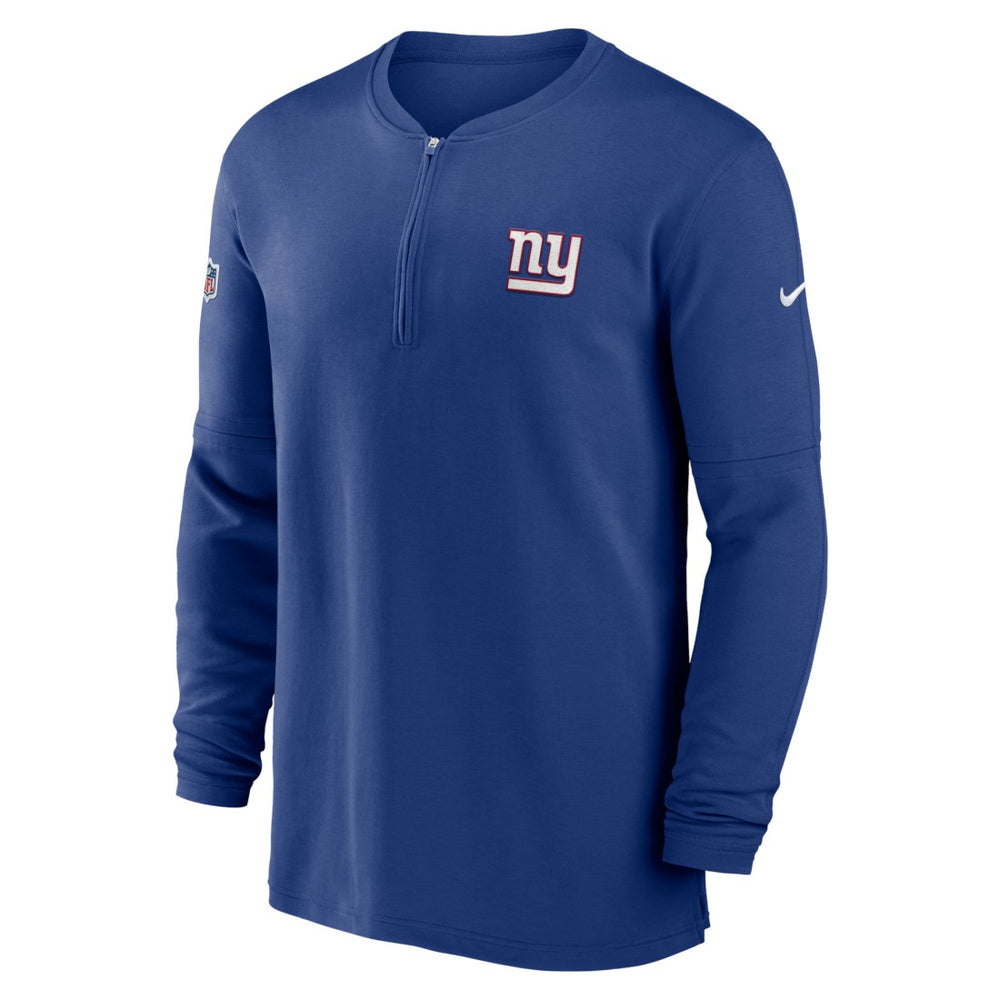 New York Giants 2023 Sideline Performance Long Sleeve Tri-Blend Quarter-Zip Top Royal - Nike