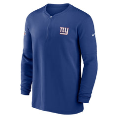 New York Giants 2023 Sideline Performance Long Sleeve Tri-Blend Quarter-Zip Top Royal - Nike