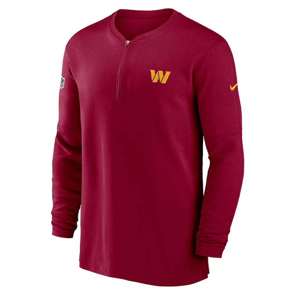 Washington Commanders 2023 Sideline Performance Long Sleeve Tri-Blend Quarter-Zip Top Burgundy - Nike