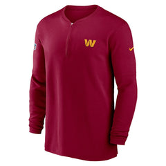 Washington Commanders 2023 Sideline Performance Long Sleeve Tri-Blend Quarter-Zip Top Burgundy - Nike