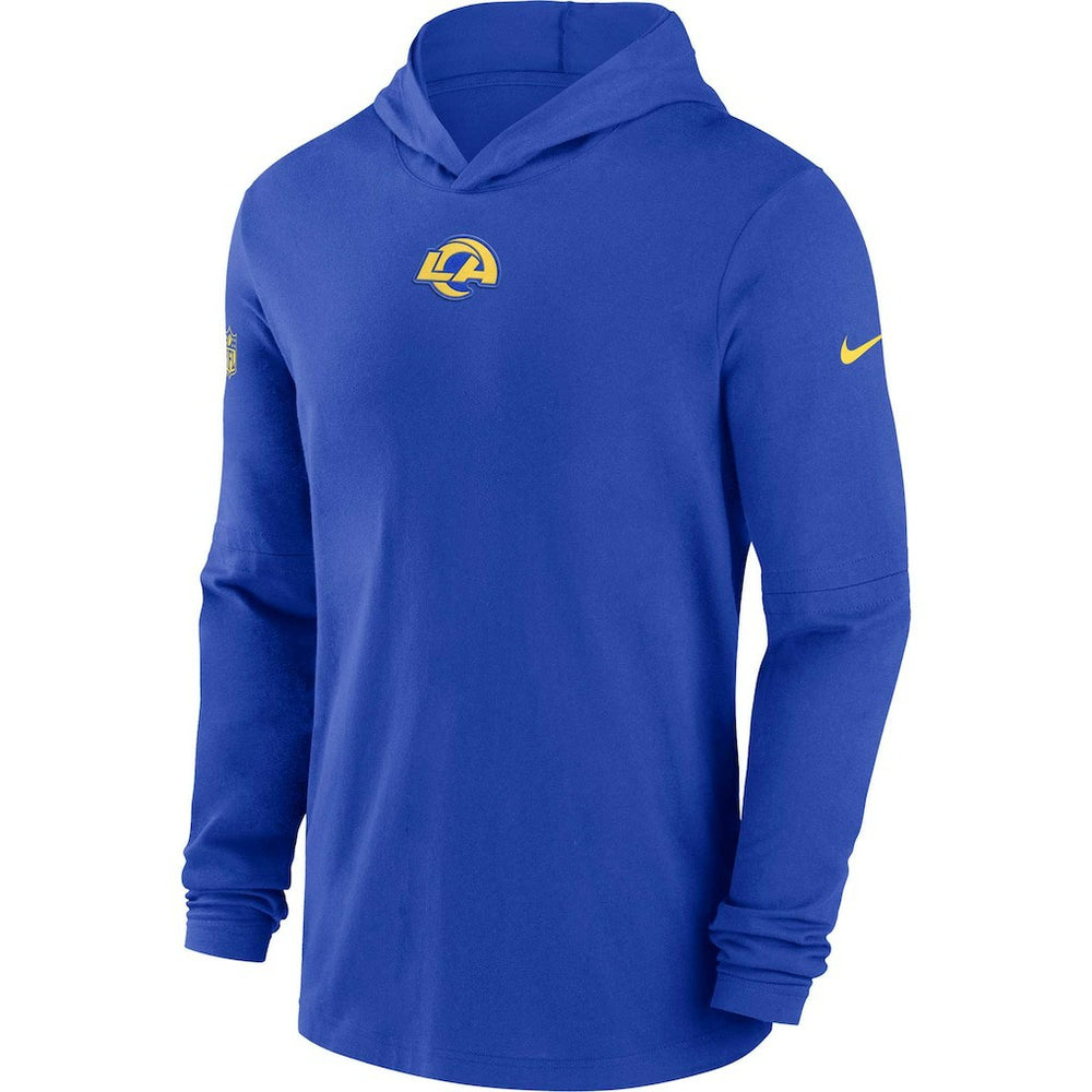 Los Angeles Rams Sideline Performance Long Sleeve Hoodie T-Shirt Royal - Nike
