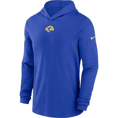 Los Angeles Rams Sideline Performance Long Sleeve Hoodie T-Shirt Royal - Nike