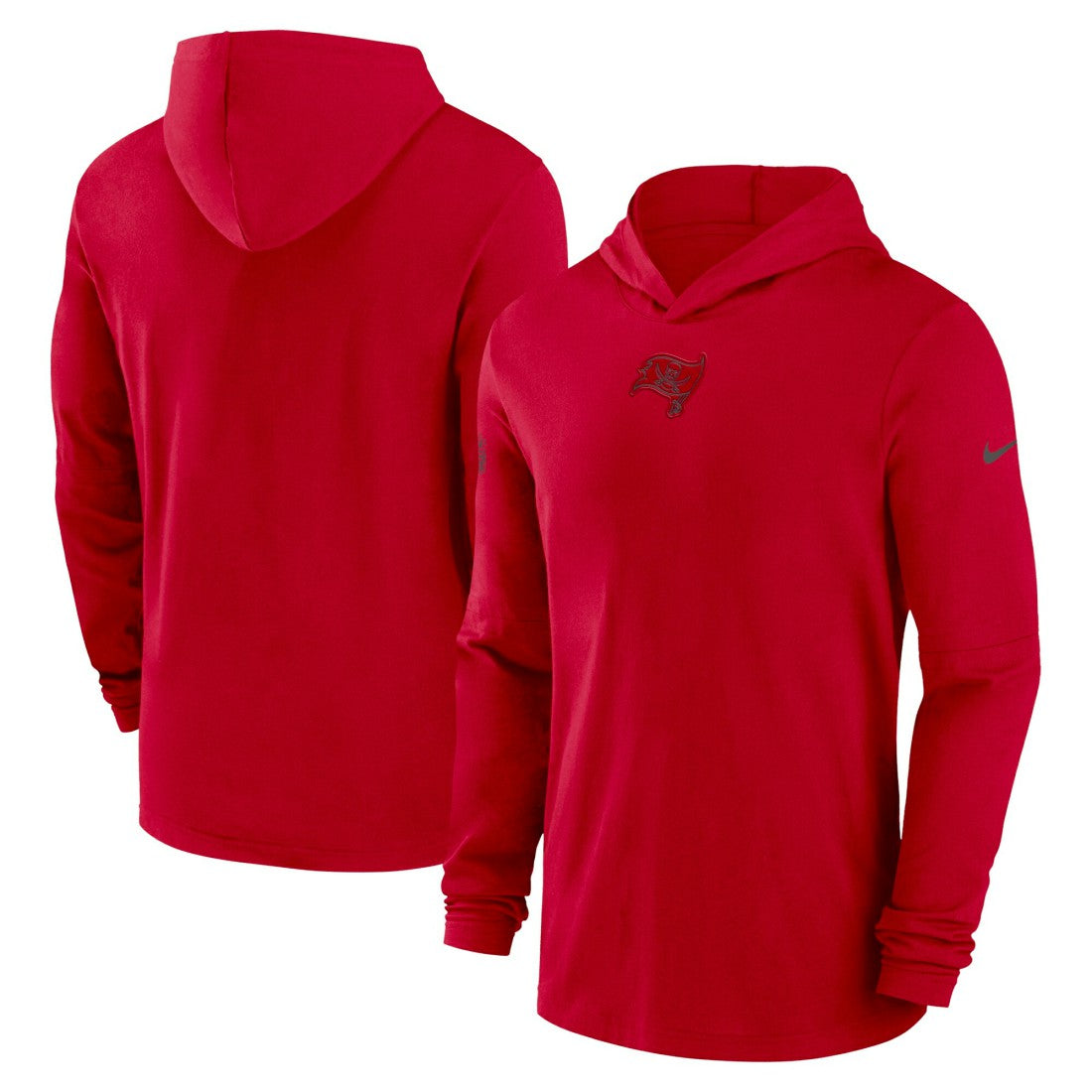 Tampa Bay Buccaneers Sideline Performance Long Sleeve Hoodie T-Shirt Red - Nike