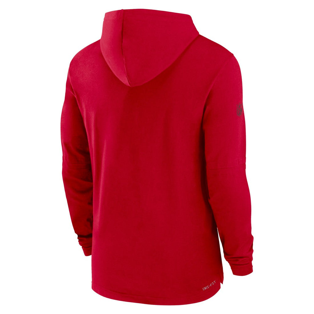 Tampa Bay Buccaneers Sideline Performance Long Sleeve Hoodie T-Shirt Red - Nike